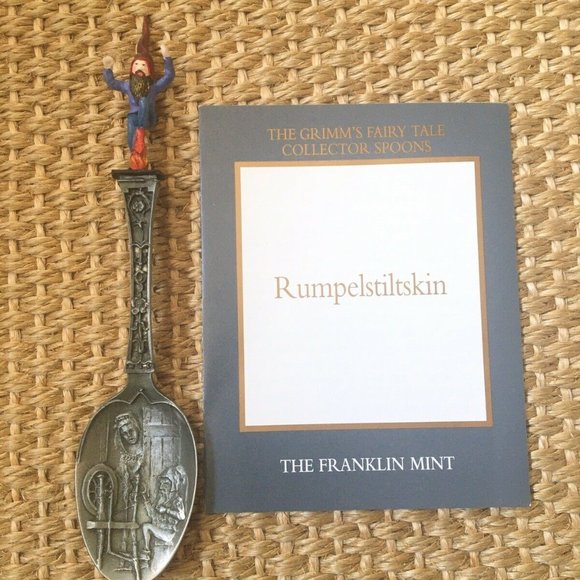 Collectible Rumpelstiltskin Spoon Grimms Fairytales Franklin Mint NIB - Picture 1 of 6
